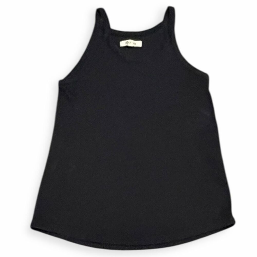 MADEWELL Women’s Black Ribbed Racerback Tank Top Small - Picture 2 of 5